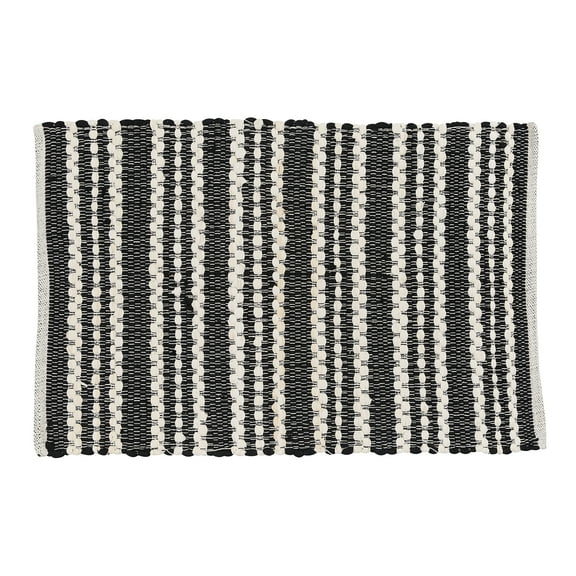 Park Designs Onyx And Ivory Chindi Rug 2' X 3'