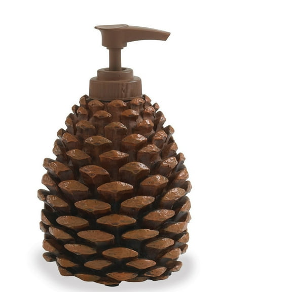 Park Designs Pine Bluff Rustic Pinecone Soap Dispenser