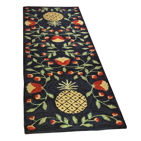 Park Designs Pineapple Hooked Rug Runner 2' x 6'