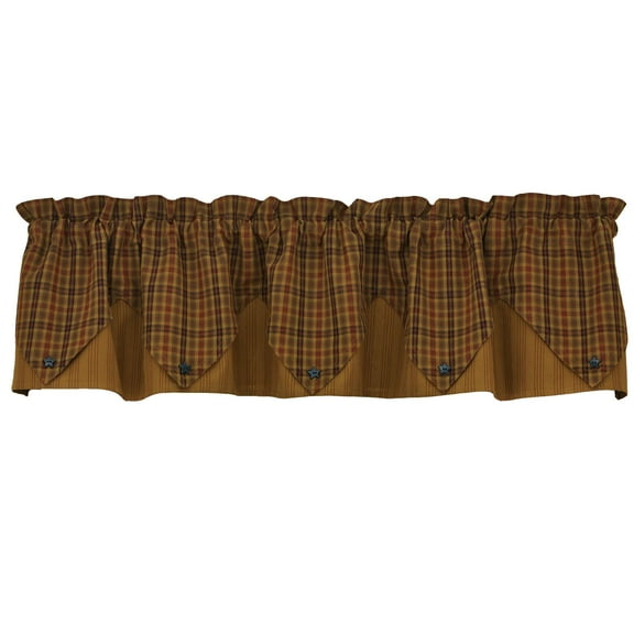 Park Designs Primitive Spice Lined Point Valance 72'' x 15''