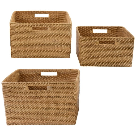 Park Designs Rattan Baskets Set of 3