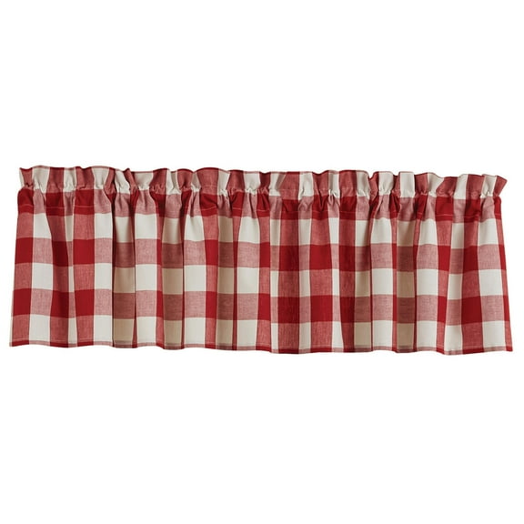 Park Designs Red Buffalo Check Valance 14x72