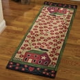 thumbnail image 1 of Park Designs Red House Hooked Rug Runner - 24" x 72", 1 of 6