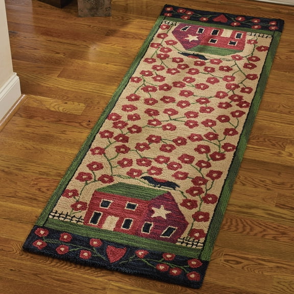 Park Designs Red House Hooked Rug Runner - 24" x 72"