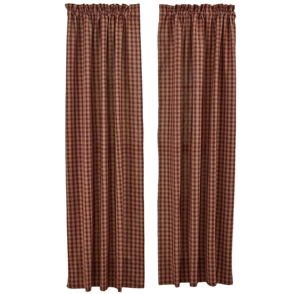 Park Designs Red Sturbridge Lined Panel 63"L