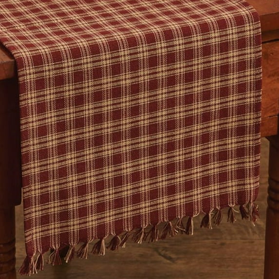 Park Designs Red Sturbridge Table Runner 36"L