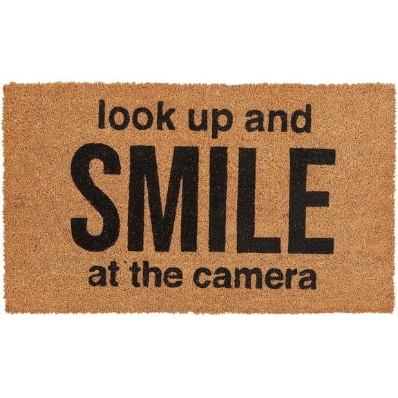 Park Designs Smile At The Camera Tan Doormat 18" x 30"