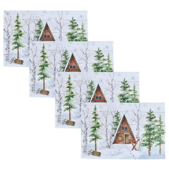 Park Designs Snowflake Lodge Cabin Placemat Set Of 4