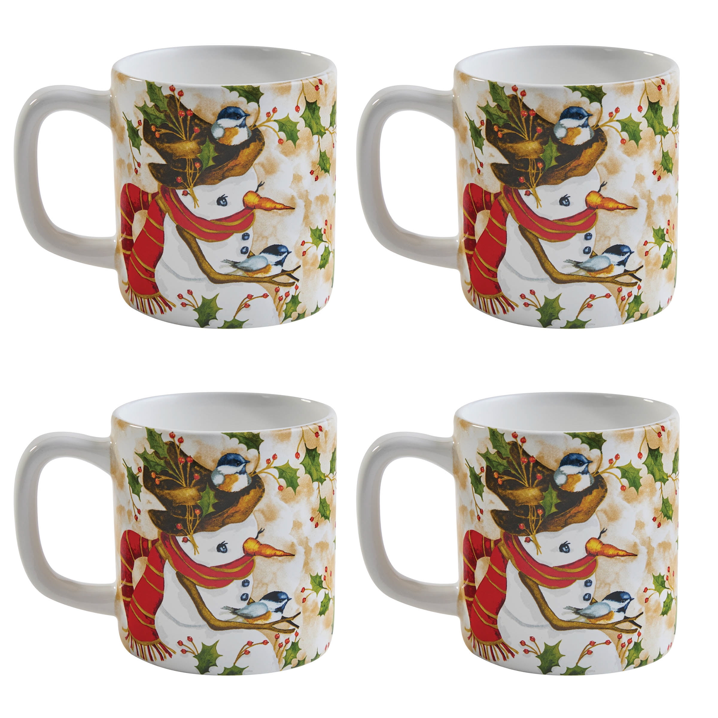 Park Designs Snowman And Chickadee Mug
