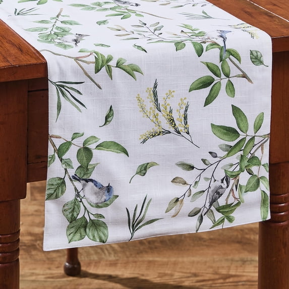 Park Designs Songbird Green Floral Table Runner 13" x 36"