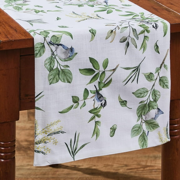 Park Designs Songbird Green Floral Table Runner 13" x 54"