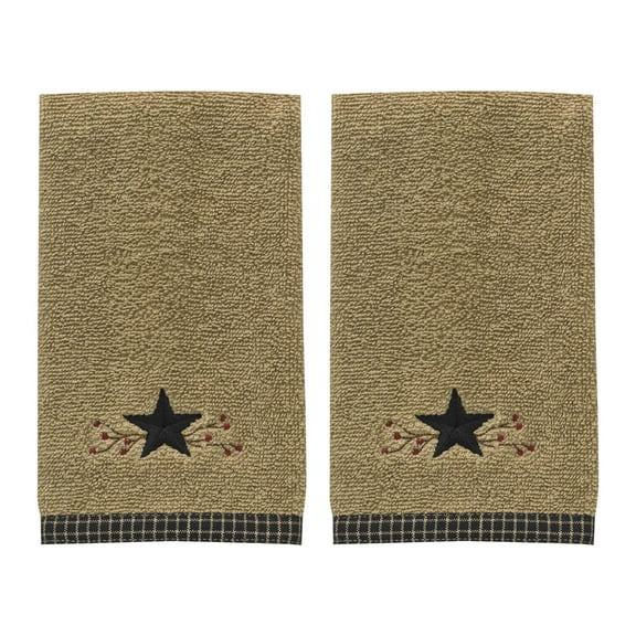 Park Designs Star Vine Terry Fingertip Towel - Set of 2