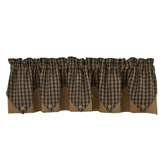 Park Designs Sturbridge Black Point Valance 15''L