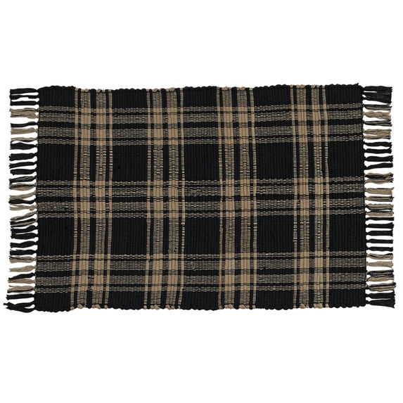 Park Designs Black Sturbridge Rag Rug 24" X 42"
