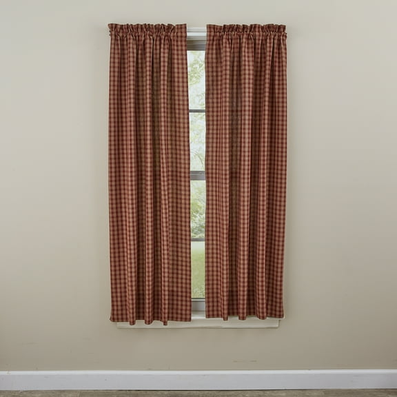 Park Designs Sturbridge Red Panel Pair 63"L