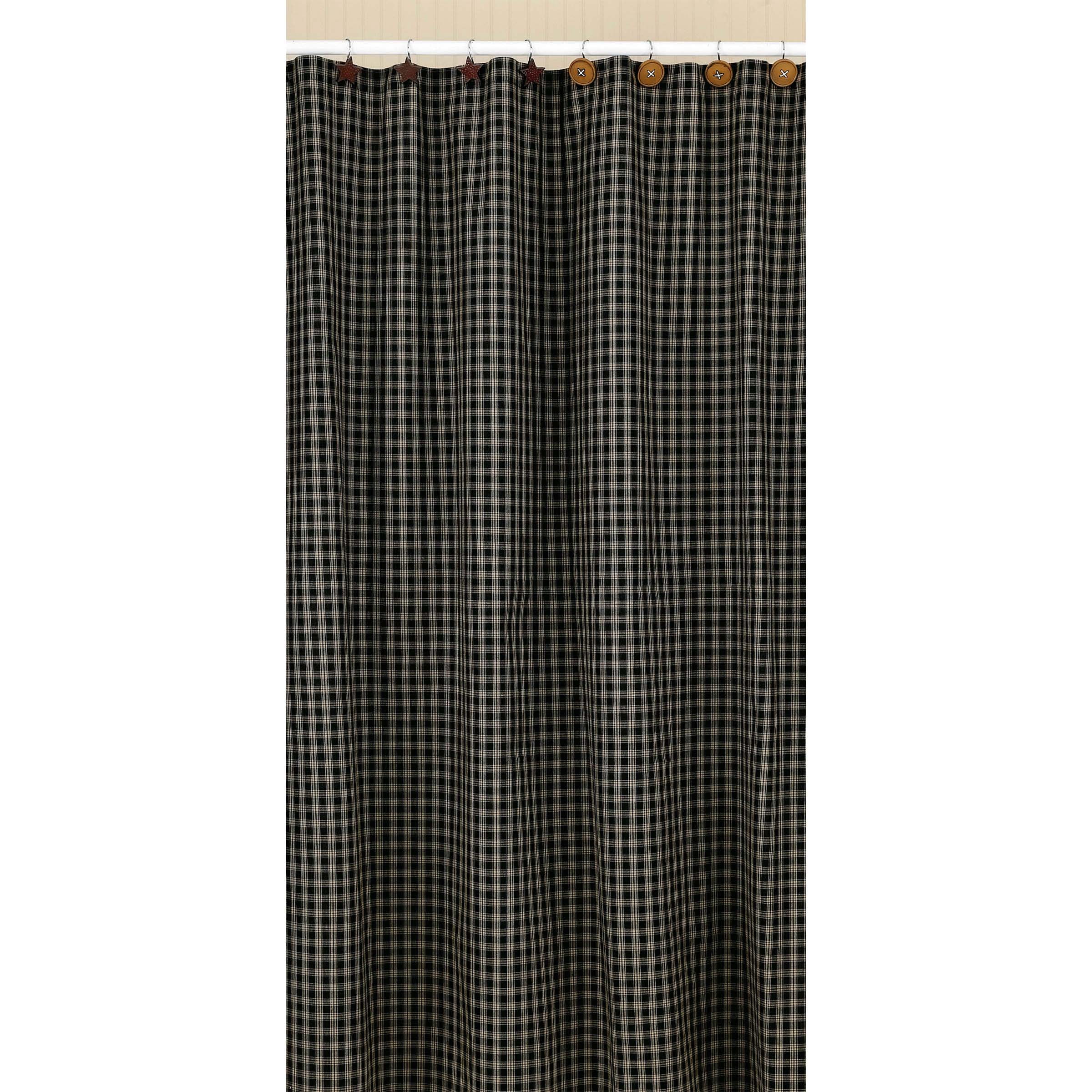 Park Designs Black Sturbridge Shower Curtain
