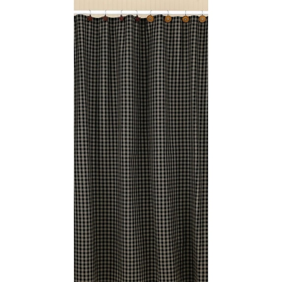Park Designs Black Sturbridge Shower Curtain