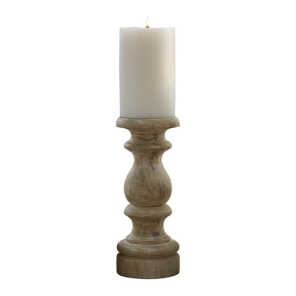 Park Designs Tall White Washed Jenny Candlestick