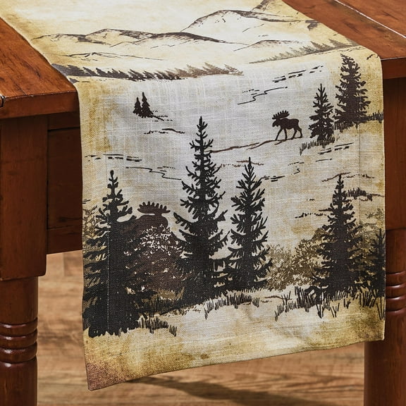 Park Designs Valley View Brown Mountain Table Runner 13" x 54"