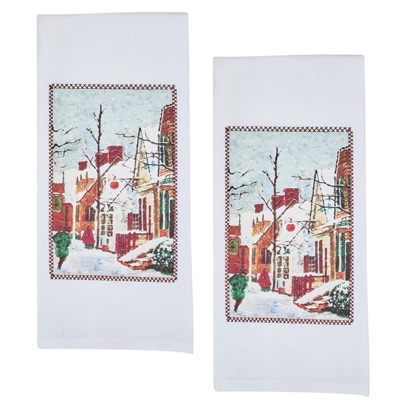 Park Designs Village Shoppes Patch Dishtowel Set of 2