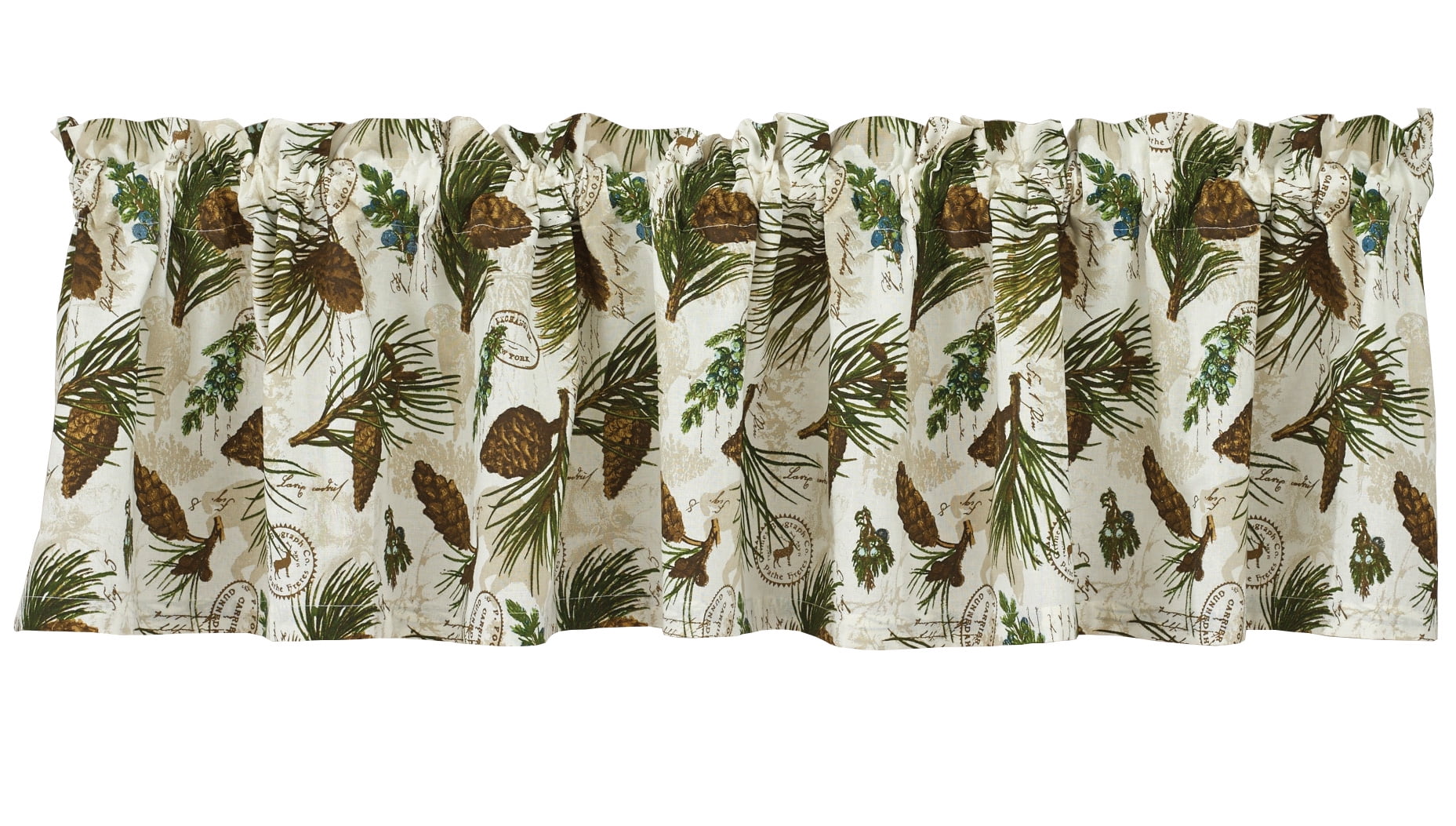 Walk in the Woods Pine Cone Cotton Valance