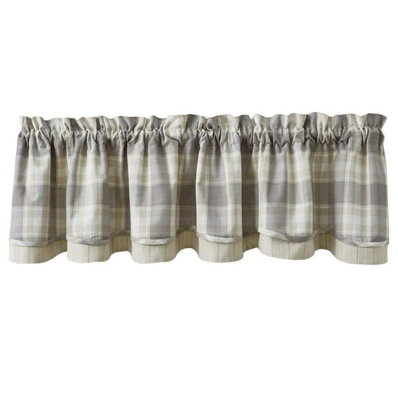 Park Designs Weathered Oak Lined Layered Valance 16''L