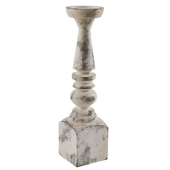 Park Designs White Brighton Wood Candlestick 18"