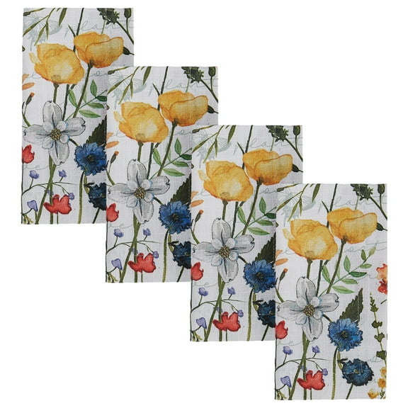 Park Designs Wildflower Sketchbook Napkin Set of 4