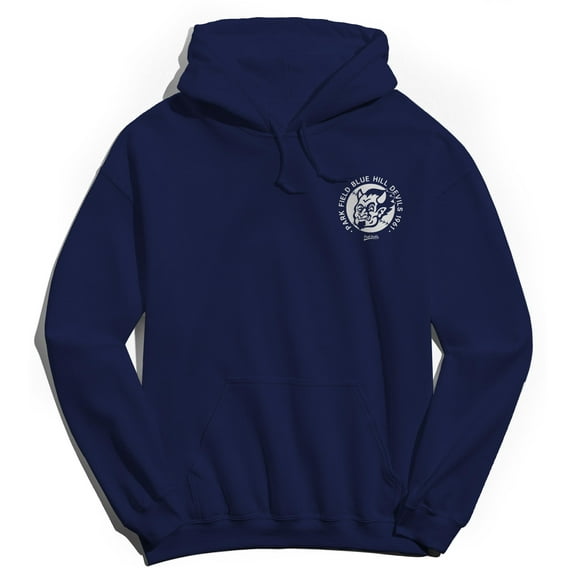 Park Fields Blue Hill Devils White Logo 1961 Graphic Navy Men's Cotton Pullover Hoodie