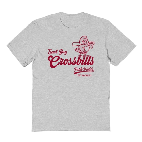 Park Fields Crossbills East Bay Red Logo Graphic Ash Grey Men's Cotton T-Shirt