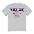 thumbnail image 1 of Park Fields Park Field Heritage Athletics Graphic Ash Grey Men's Cotton T-Shirt, 1 of 1