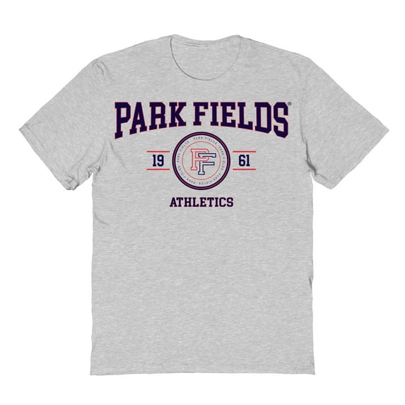 Park Fields Park Field Heritage Athletics Graphic Ash Grey Men's Cotton T-Shirt