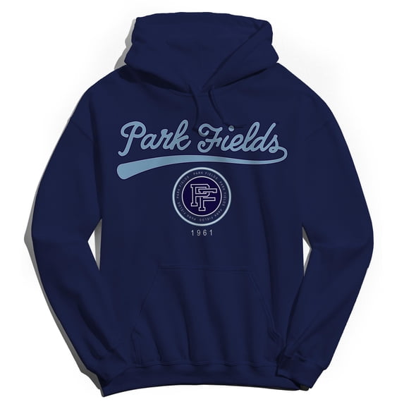 Park Fields Park Field Heritage Athletics Graphic Navy Men's Cotton Pullover Hoodie
