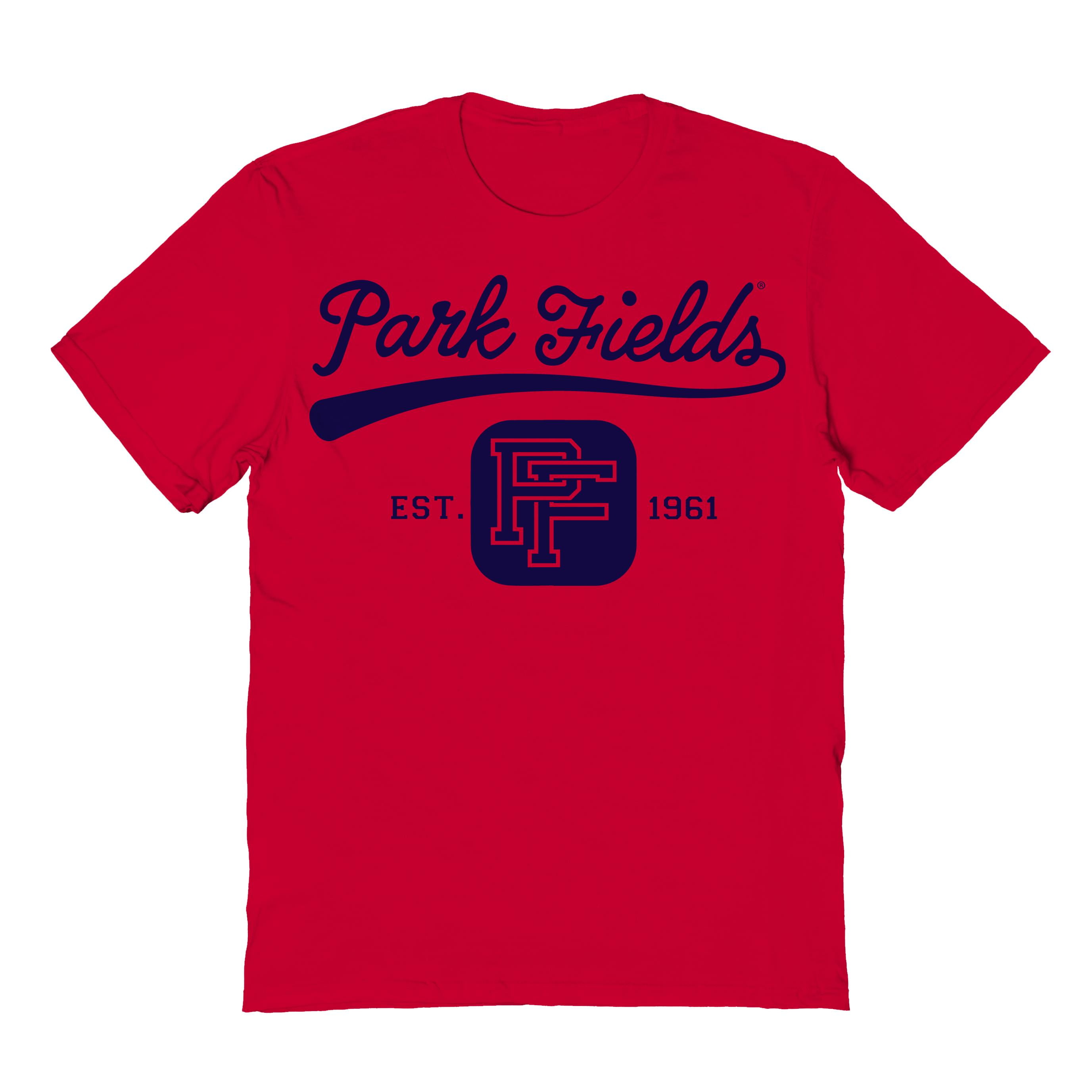 Park Fields Park Field Heritage Athletics Navy Logo Graphic Red Men's