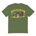 thumbnail image 1 of Park Fields Yellowstone Park Graphic Military Green Men's Cotton T-Shirt, 1 of 1