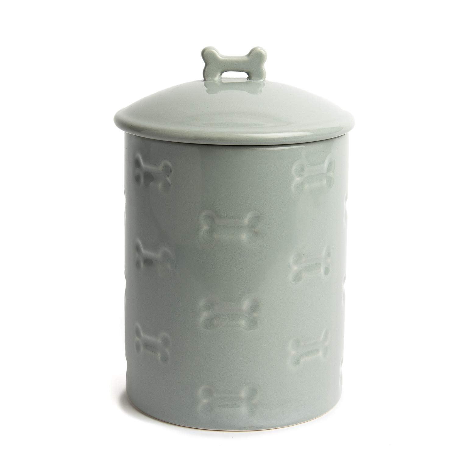 Park Life Designs Ceramic Pet Treat Jar with Airtight Lid for Dogs Cats Puppies and More Chic Kitchen Countertop Container for Cookies Biscuits