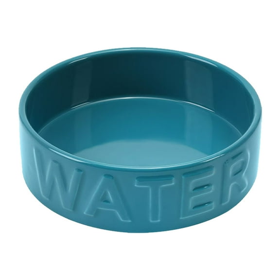 Park Life Designs Ceramic Classic Pet Water Bowl, Azure Blue, Large