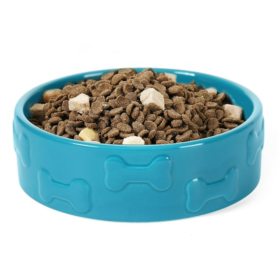 Park Life Designs Ceramic Manor Pet Bowl, Azure, Small
