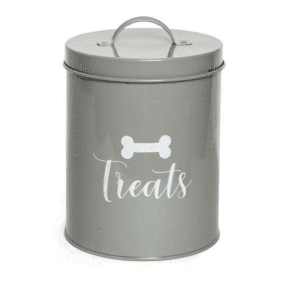 Park Life Designs Jasper Metal Pet Treat Canister with Lid & Silicone Gasket, Food Storage
