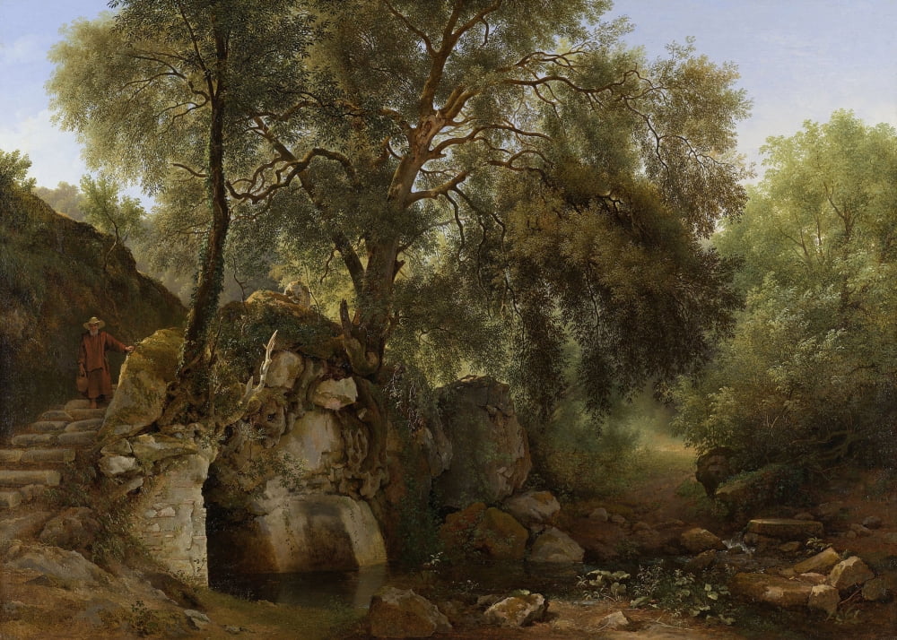 Park Of The Villa Chigi At Ariccia Canvas Art -  (24 x 18)