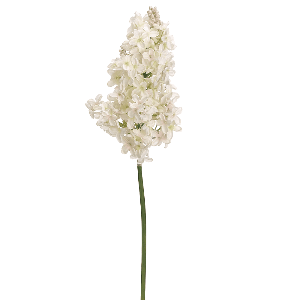19" Cream Silk Lilac Flower Stem