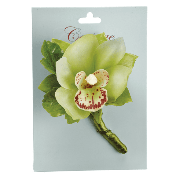 Park Place - 4 Piece Cymbidium Orchid Corsage on Header 4.5"