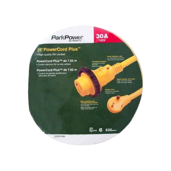 Park Power 25SPPRV RV 30 Amp Locking Power Cord Plus Cordset, 25'