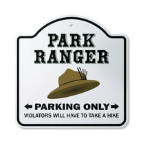 Park Ranger 12" X 12" Sign | Indoor/Outdoor Plastic | SignMission Designer Forest Wildlife Environment Woods Officer Police Novelty Gift Funny Joke Gag Road Garage