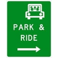 thumbnail image 1 of Park & Ride Sign Parking Signs Metal Sign Tin Sign 8x12 Inch - Caution Safety Warning Security Signs Indoor & Outdoor Signs for Home, Office, Work, 1 of 5