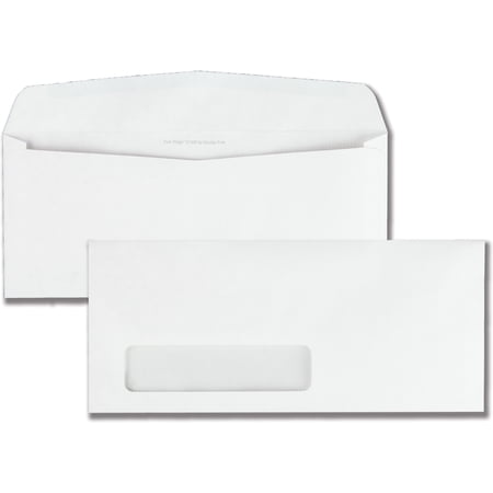 Quality Park, QUA21330, No. 10 Single Window Business Envelopes with Embossed Ridges, 500 / Box, White