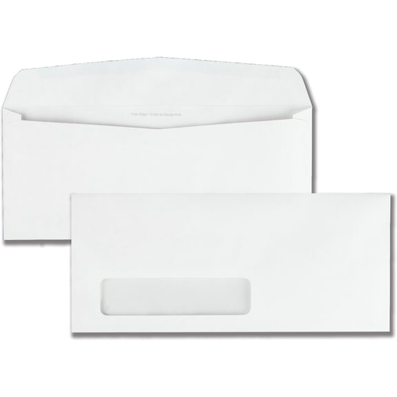 Quality Park, QUA21330, No. 10 Single Window Business Envelopes with Embossed Ridges, 500 / Box, White