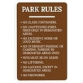thumbnail image 1 of Park Rules No Glass Containers No Unattended Fires Warning Sign, Rules Metal Signs for Outdoor Indoor Yard Garage Home Business Street Wall Caution Custom Decor 8 x 12 Inch, 1 of 4