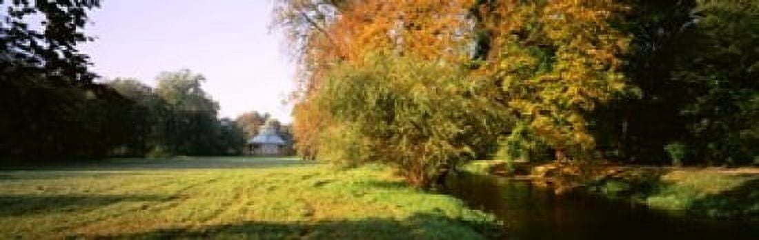 Park Sans-Souci w teahouse in Autumn Potsdam Germany Canvas Art - Panoramic Images (18 x 6)