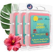 Park Scents Poly Lobby   Polynesian Resort Theme Park Luxury Hotel Candle Wax Melts   Wax Cubes, Strong Scent, Vegan Blend, Made in USA   Birthday Gifts for Women, Sister, Hostess 3 Pack   18 Cubes